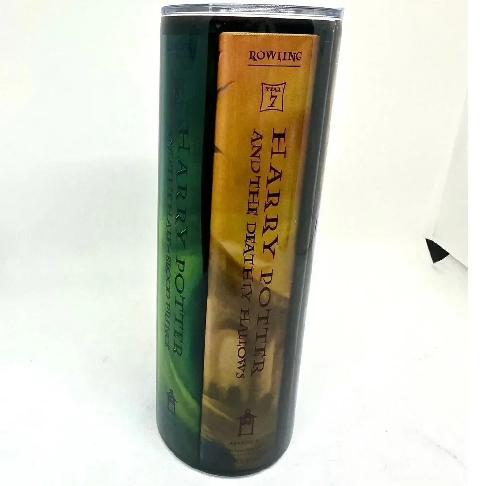 HARRY POTTER Classic Book Covers 20 oz. Sublimation Drink Tumbler w/Straw - NEW